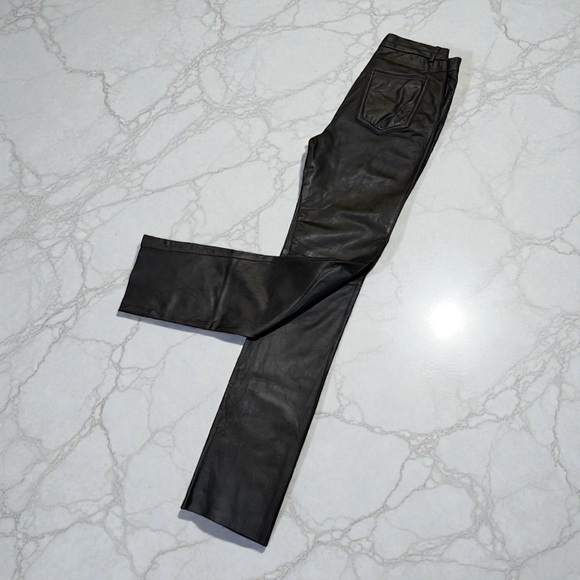 Kenneth Cole New York Black Leather Pants ~size 4 - Picture 6 of 11